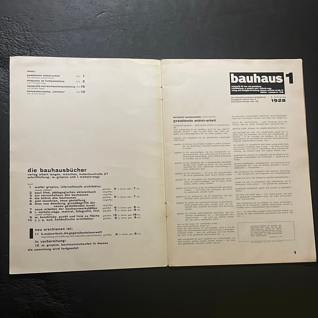 bauhaus zeittchrift fur und gestaltung schriftleitung