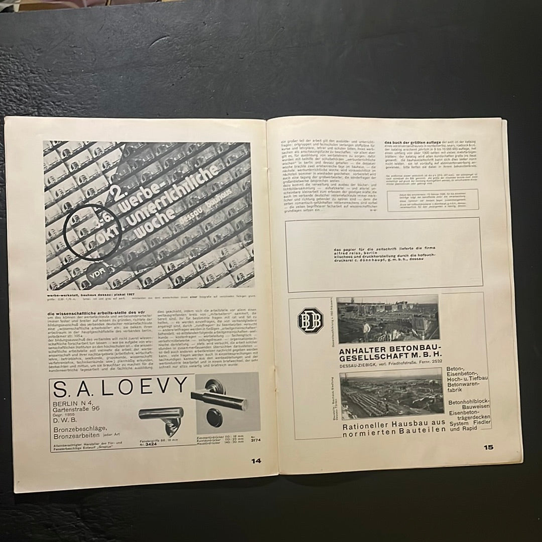 bauhaus zeittchrift fur und gestaltung schriftleitung