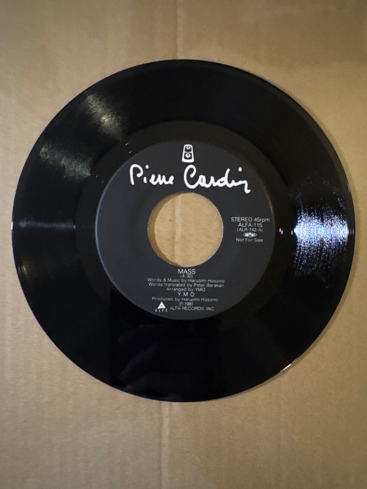Piere Cardin × YMO 7inch record