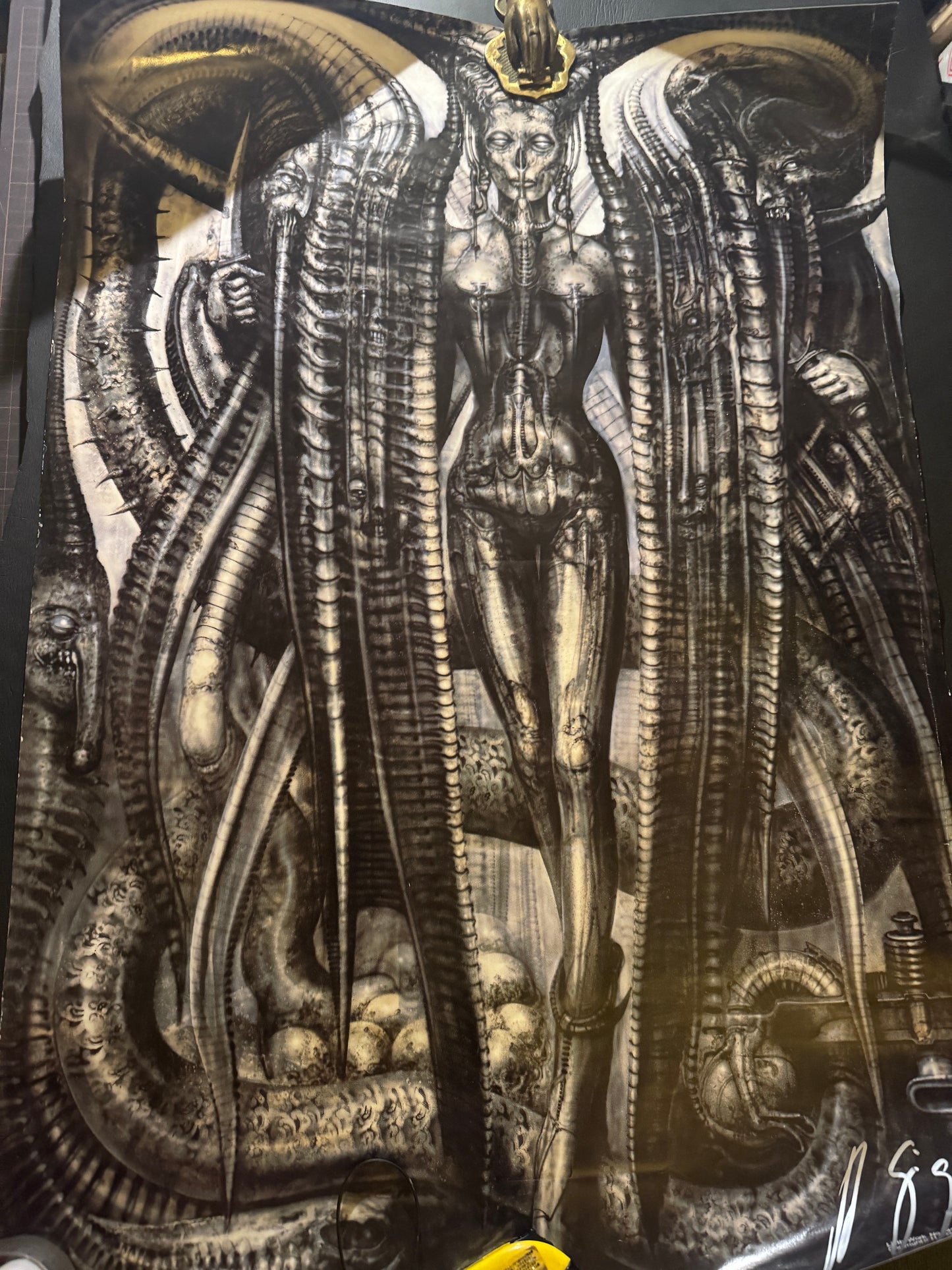 2 H.R.GIGER POSTERS with signed