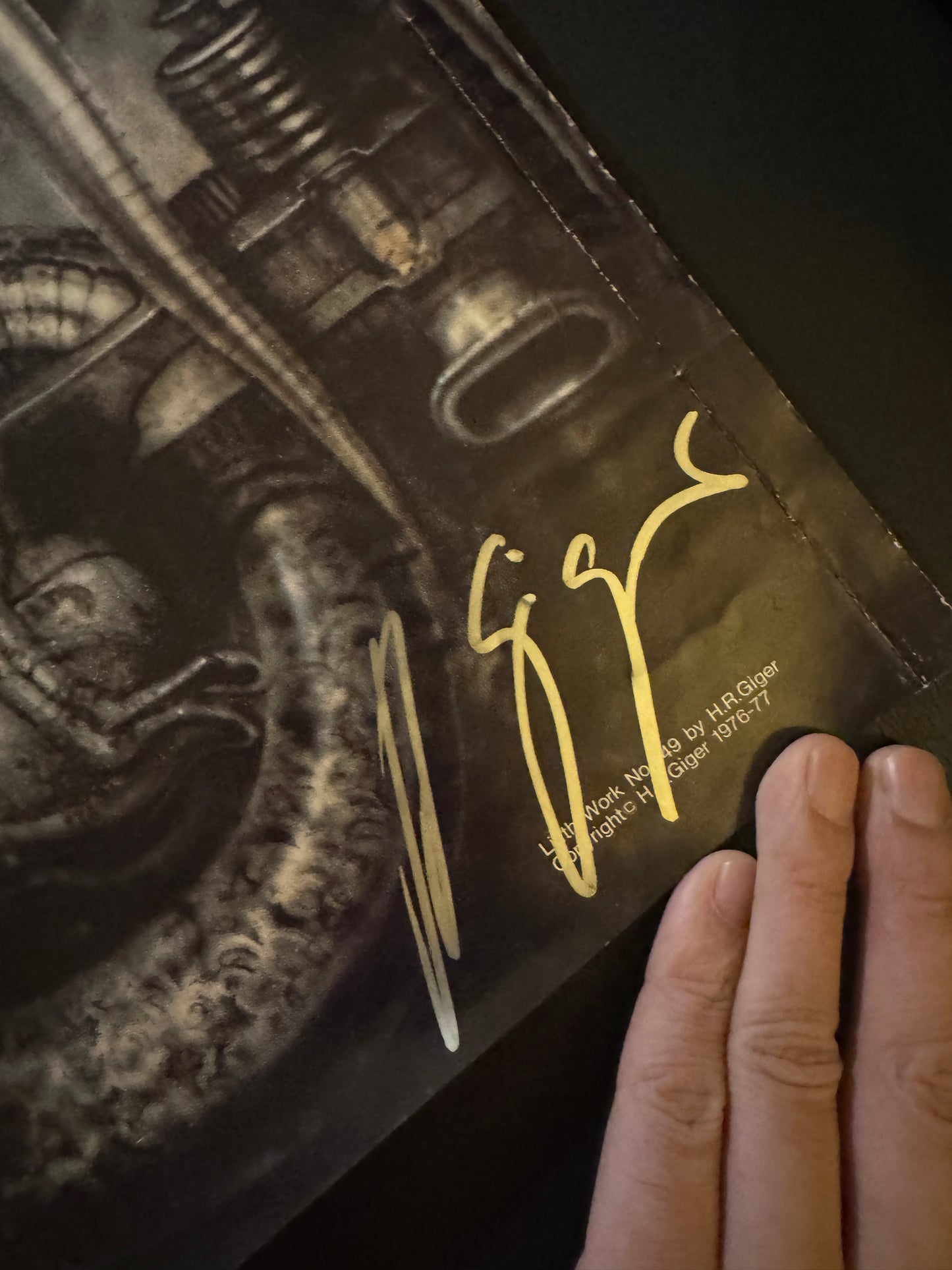 2 H.R.GIGER POSTERS with signed