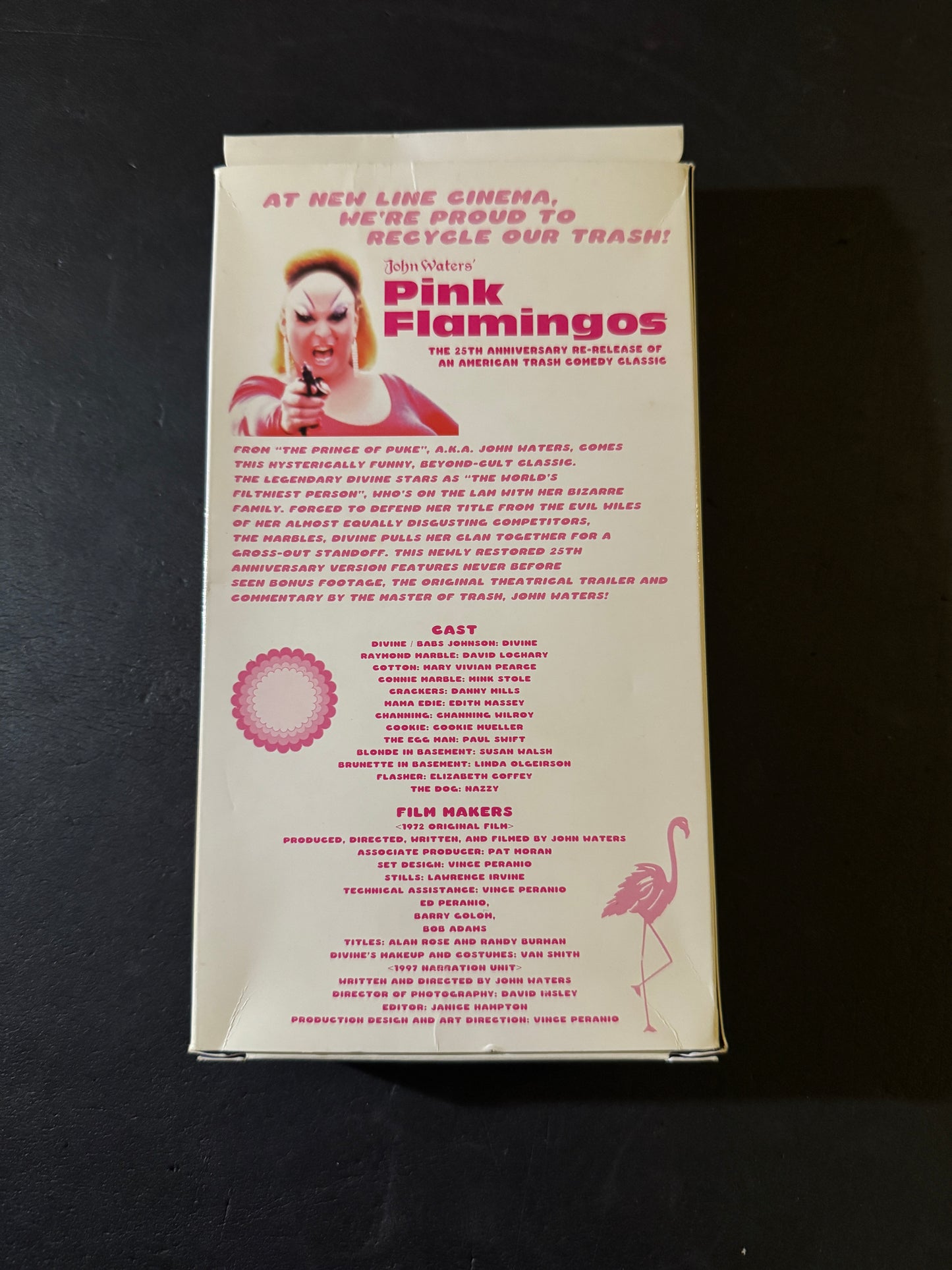 Pink Flamingos  25 th Anniversary Japan pamphlet box + Cecil B pamphlet