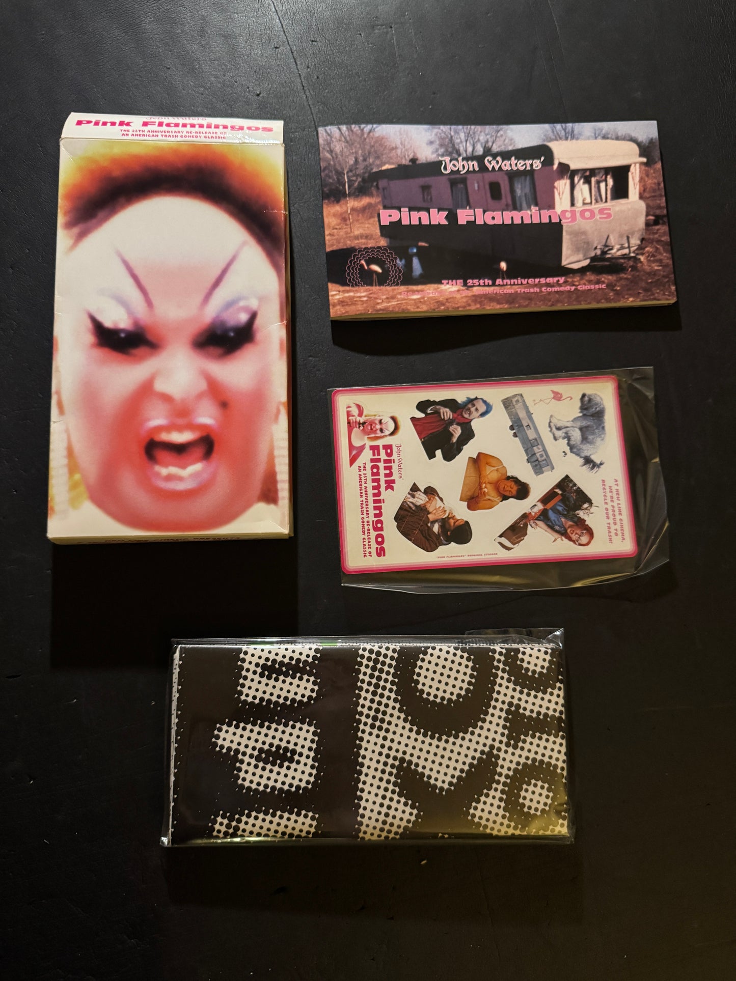 Pink Flamingos  25 th Anniversary Japan pamphlet box + Cecil B pamphlet